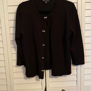 Cable & Gauge size L blk cardigan. Evening wear great for holiday parties!